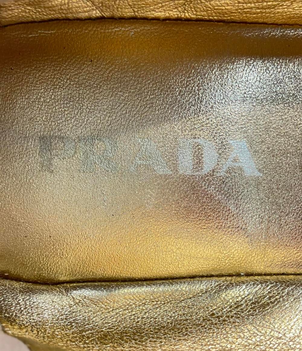  プラダ ピープトゥプラットフォーム エスパドリーユ 厚底 レディース SIZE 39 1 2 XL PRADA その他 靴