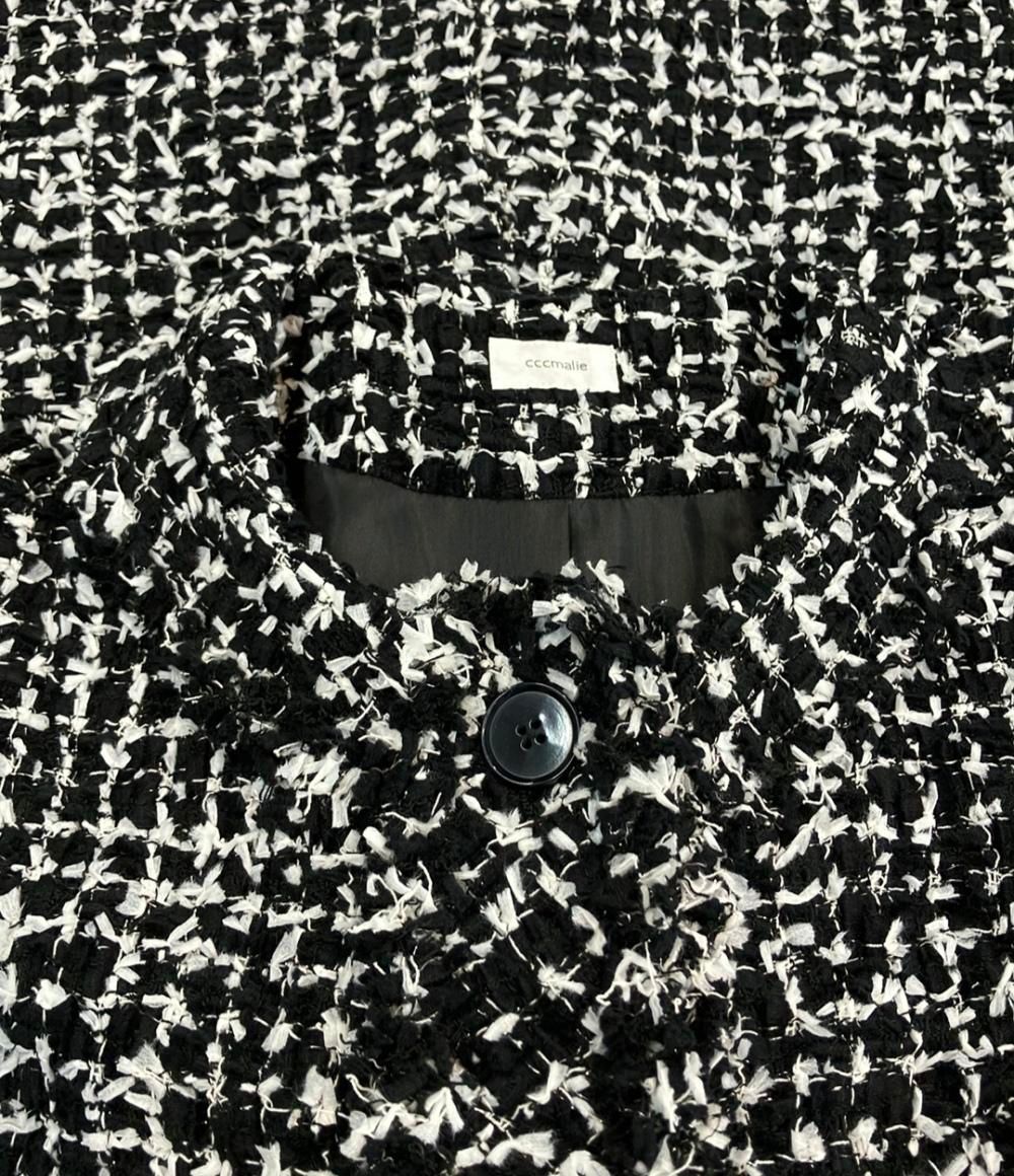 cccmalie シーマリー ツイードロングジレ 美品 シーマリー ツイード ロングジレ レディース cccmalie - メルカリ