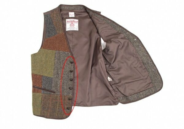 パパスPapas ハリスツイードパッチワークジレベスト マルチL - メルカリ パパスPapas ハリスツイードパッチワークジレベスト マルチL - メルカリ