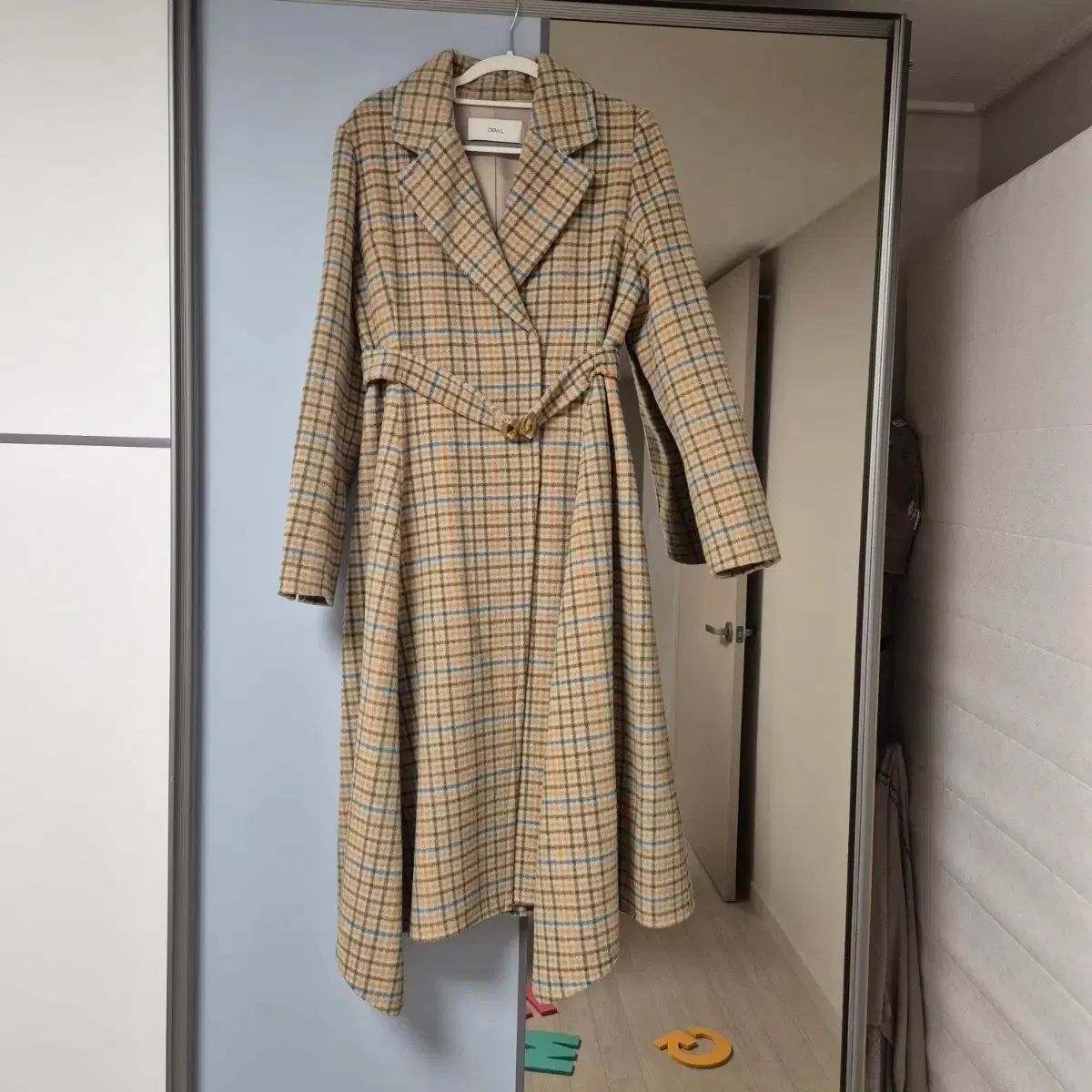 DEWL チェック柄ワンピースタイプ コート Lサイズ - ほぼ新品 【公式通販】