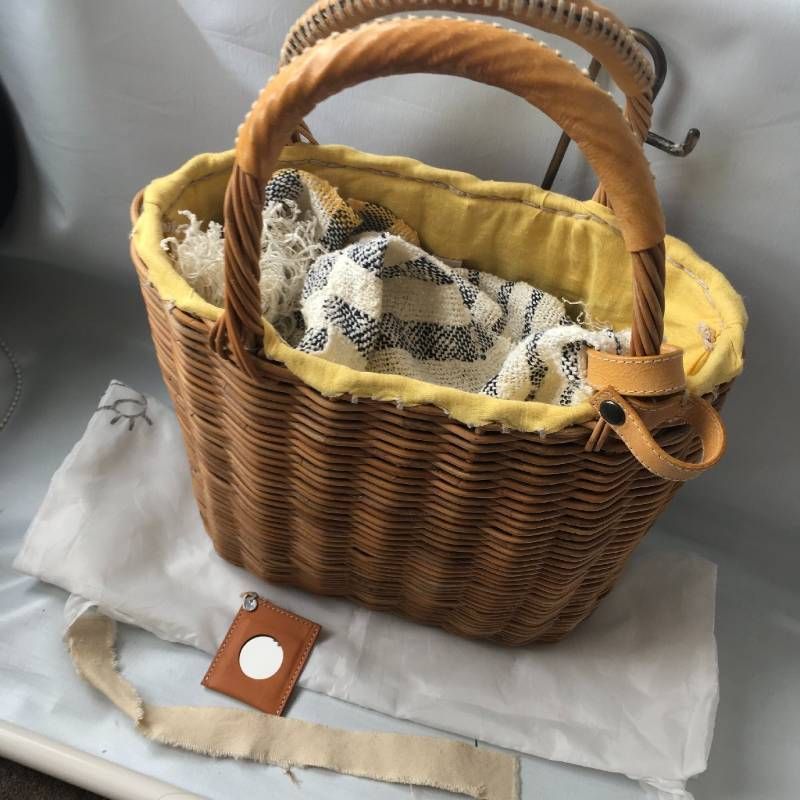 美品 ebagos (エバゴス) 完売 ブライドルレザー 紅藤 カゴ バッグ