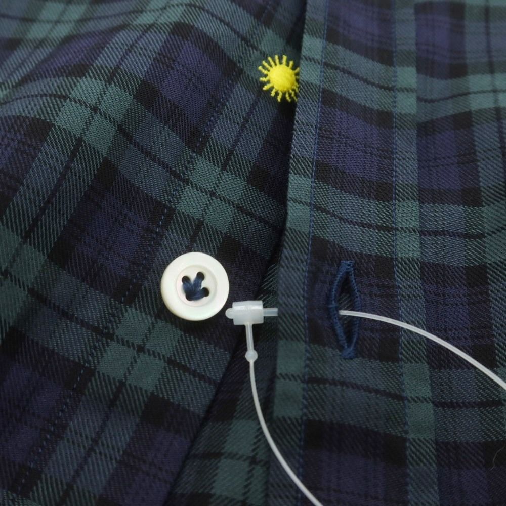 中古】ジャンネット giannetto コットン チェック ホリゾンタルカラー