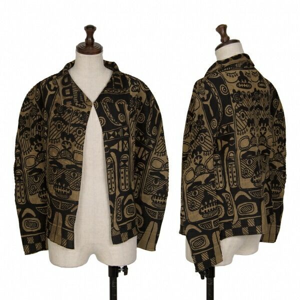 2860 イッセイミヤケ柄カーディガン サイズ3 2860 イッセイミヤケ柄カーディガン サイズ3