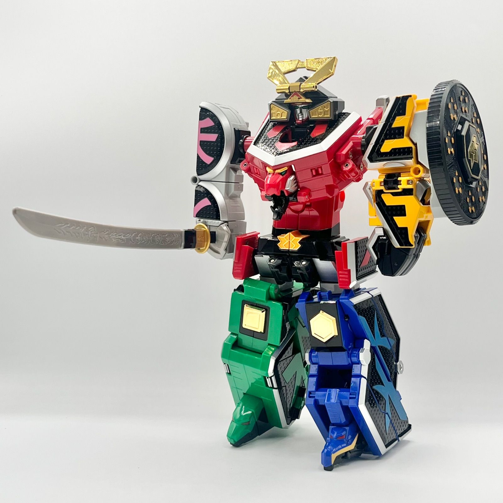 ジョイント折れなし 合体補助パーツ付き 侍合体DXシンケンオー ダイシンケン 秘伝シールド シンケンオーメット合体補助パーツ 獅子折神 龍折神 熊折神 猿折神 亀折神 侍戦隊シンケンジャー