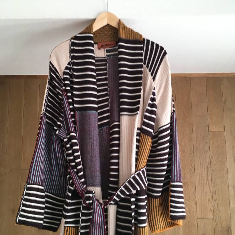 MISSONI　ミッソーニ　 ブラウン ロングコート 送料込み 新品 MISSONIミッソーニ ニット ロング コートS - メルカリ