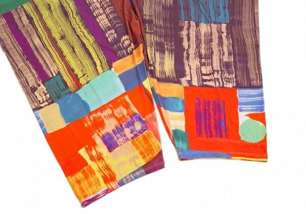 イッセイミヤケISSEY MIYAKE ペイント柄ストレッチサルエルパンツ イッセイミヤケISSEY MIYAKE ペイント柄ストレッチサルエルパンツ