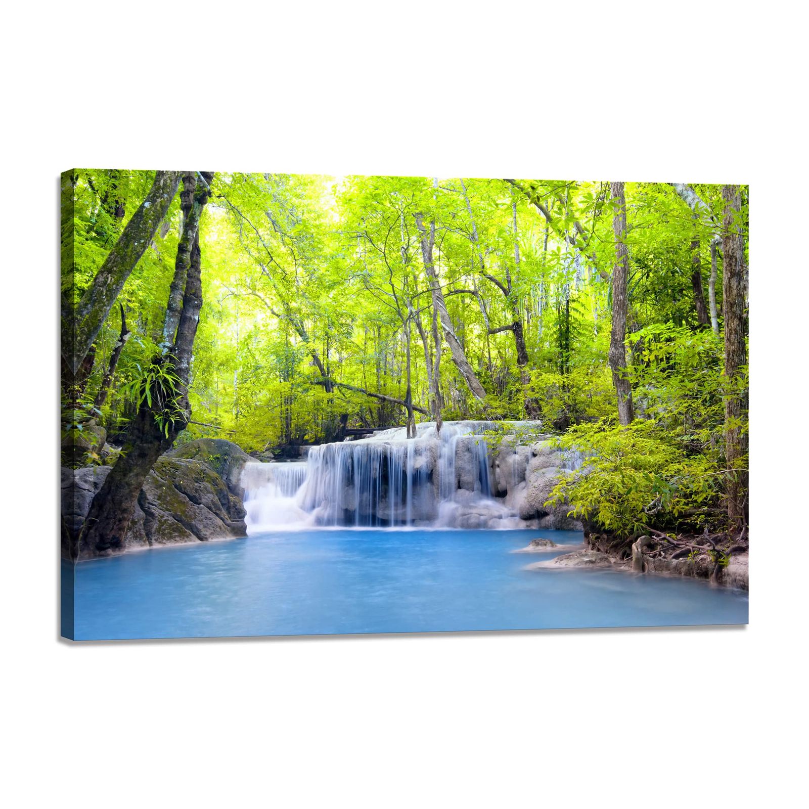 新品 ポスター 自然 写真 森 大型 パネル 絵画 山の絵 森林アート 滝の