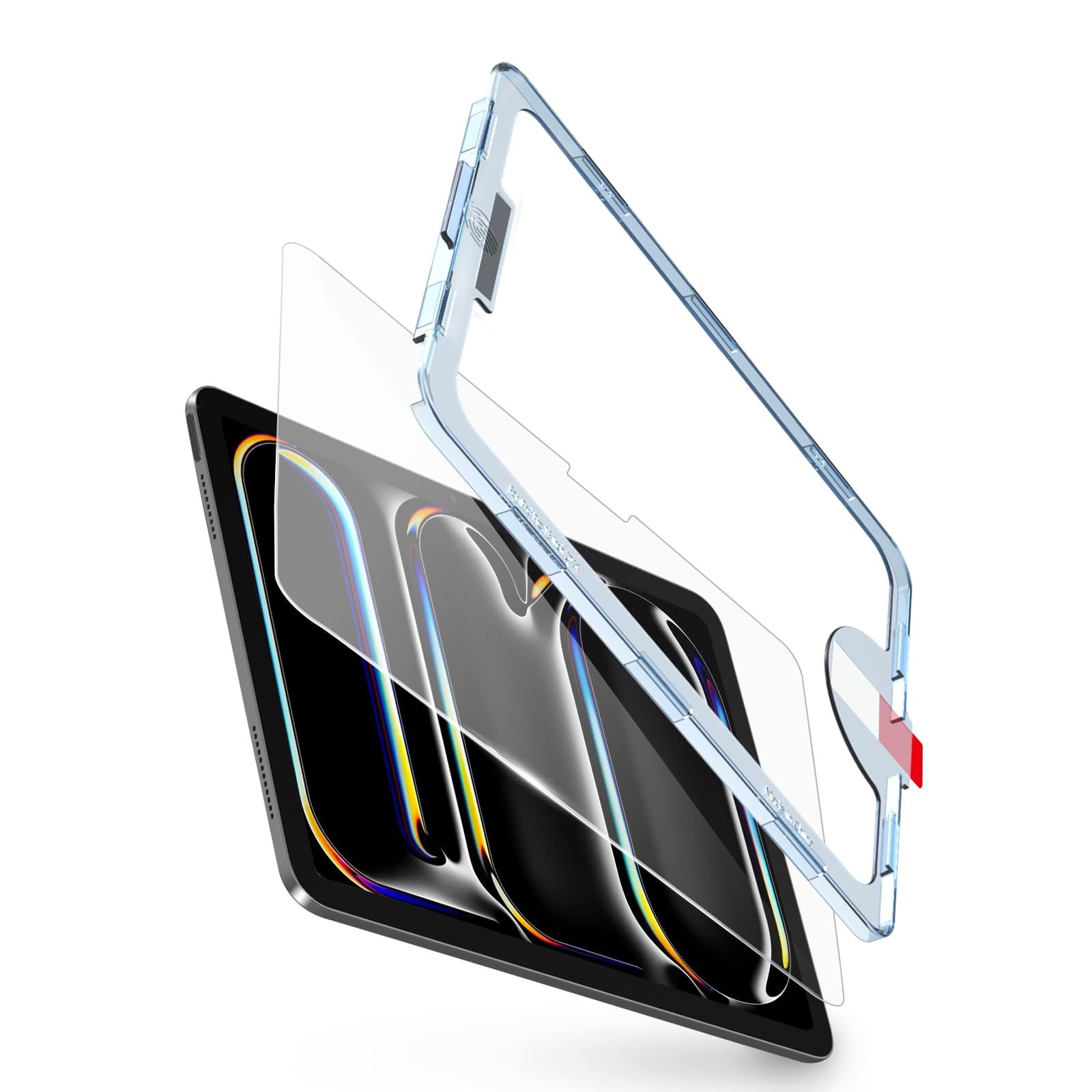 新品 BERSEM iPad Pro 13インチ(M5 2025/M4 2024)用 強化ガラスフィルム [自動校正専用貼り付けガイド枠付き] [9H硬度] [高い透明度] [傷防止] [対応ケース] [気泡防止] [Apple Pencil対応] 保護フィル