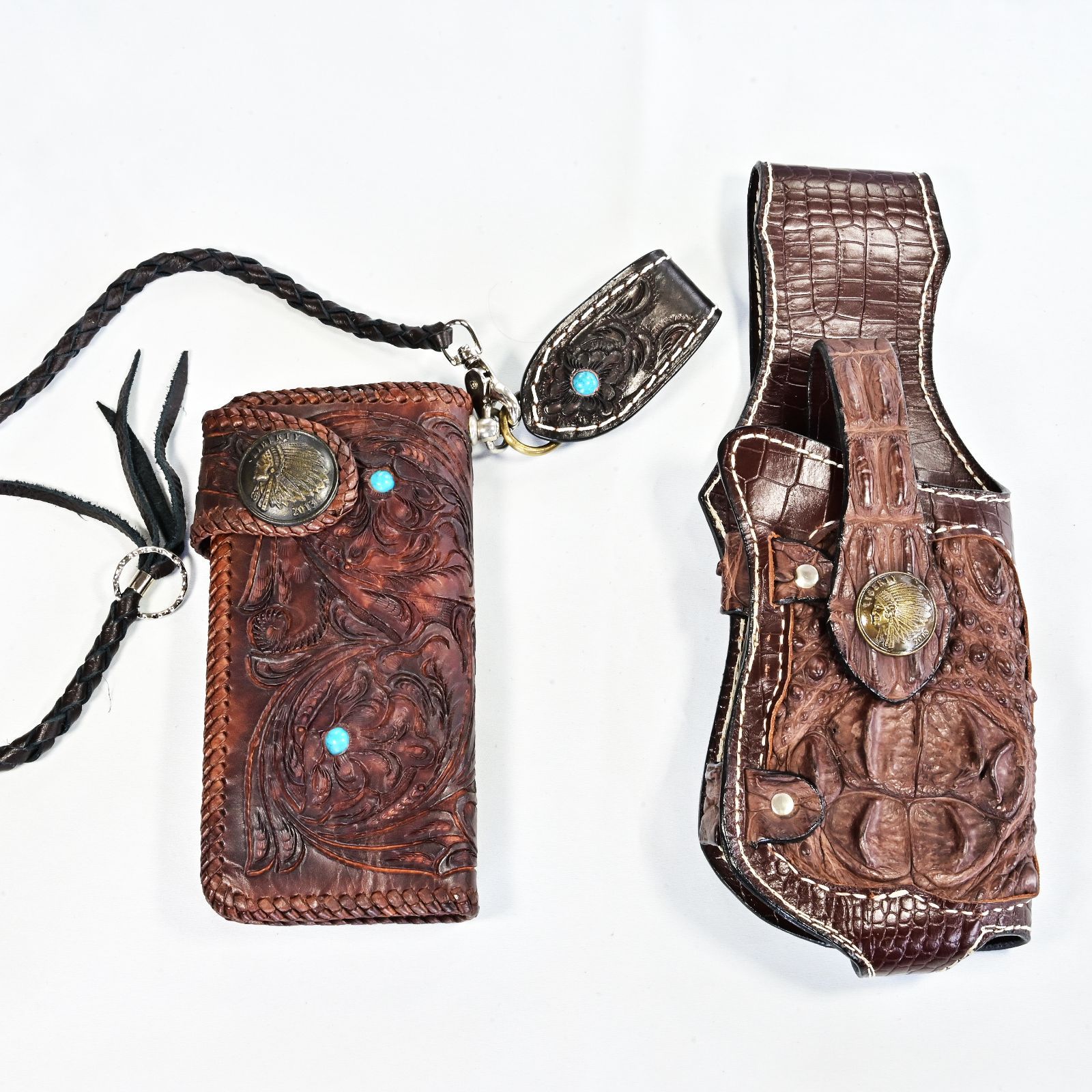 手作り ウォレットコード＆ホルスター付き