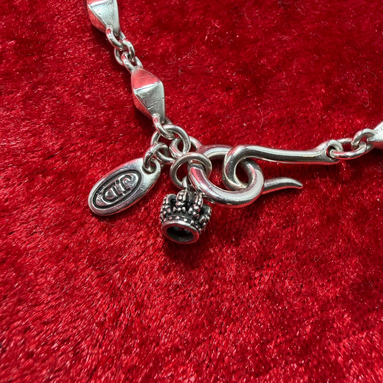 美品 クロスウィズクラウン＋PICCADILLY チェーンx50cm ジャスティン