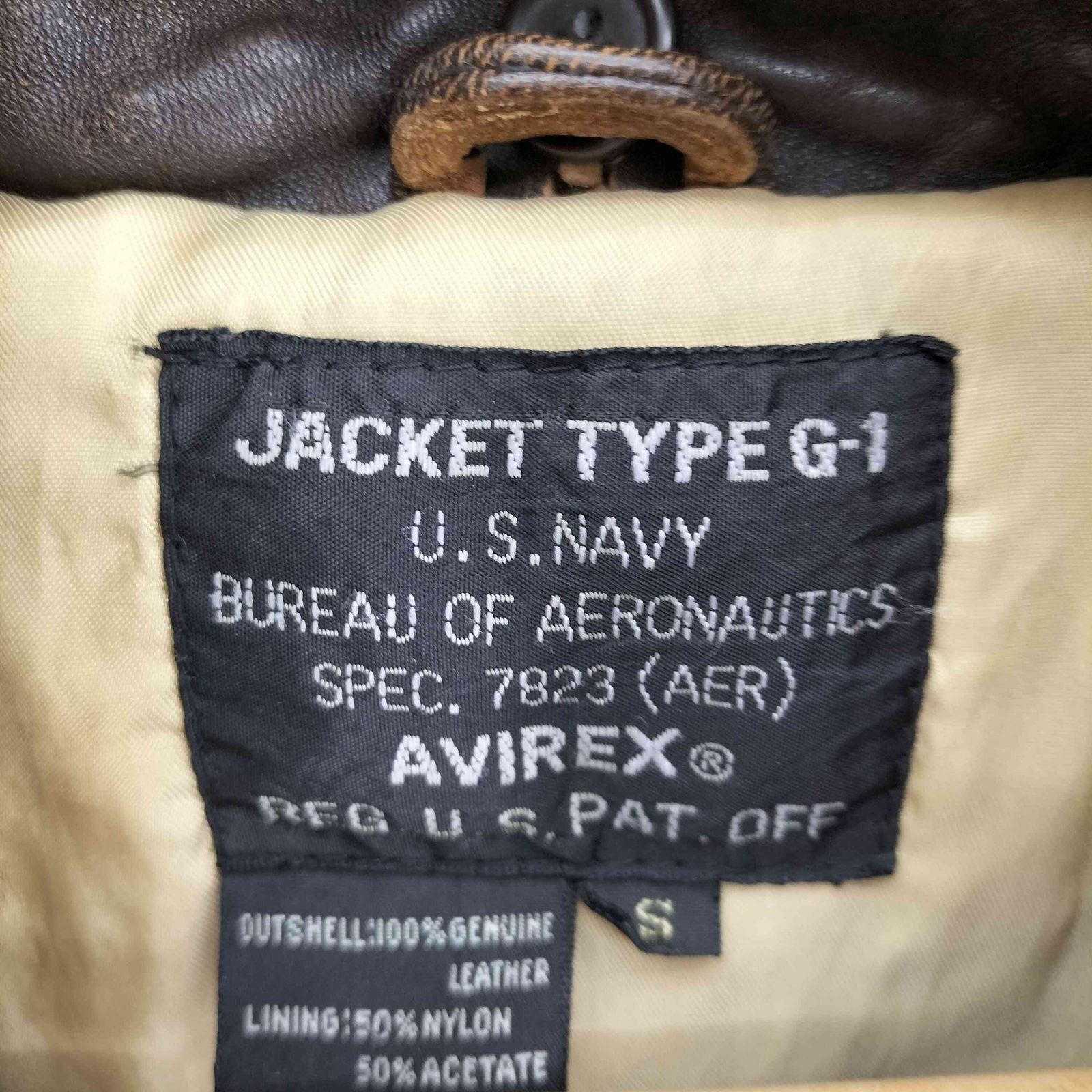 アヴィレックス AVIREX JACKET TYPE G-1型 ラムレザー フライト