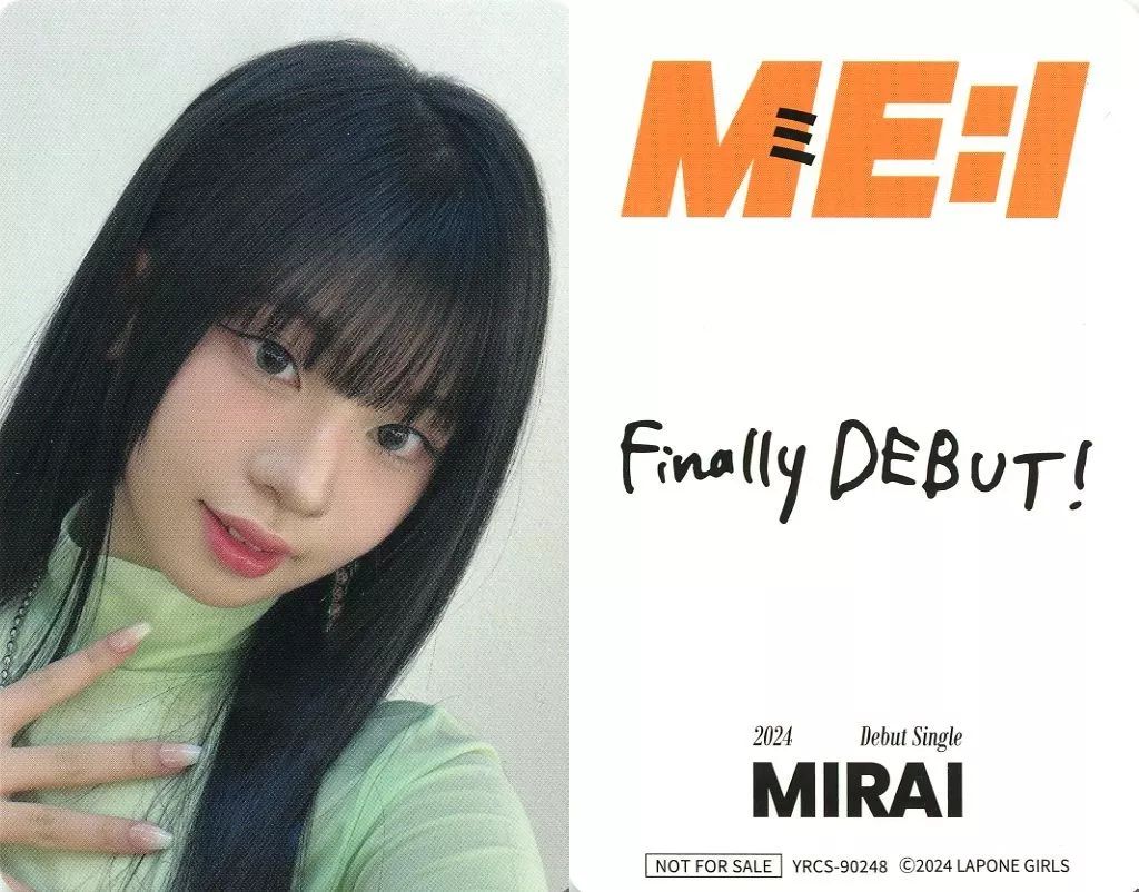 中古】コレクションカード(女性) ME：I/RINON(村上璃杏)/裏面印刷