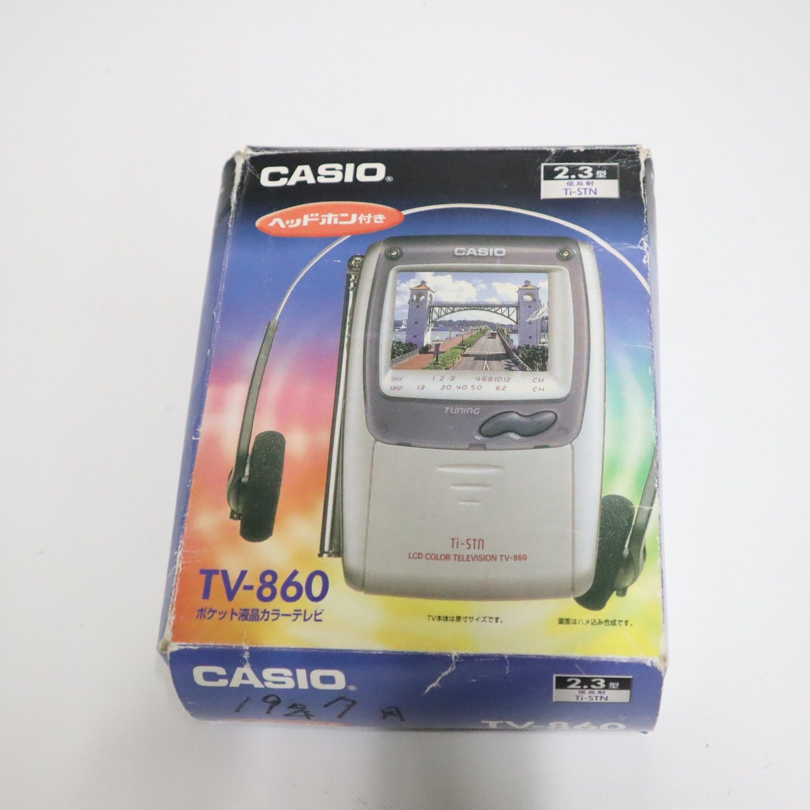 現状品 CASIO TV-860 ポータブル液晶テレビ 通電確認済み レトロ