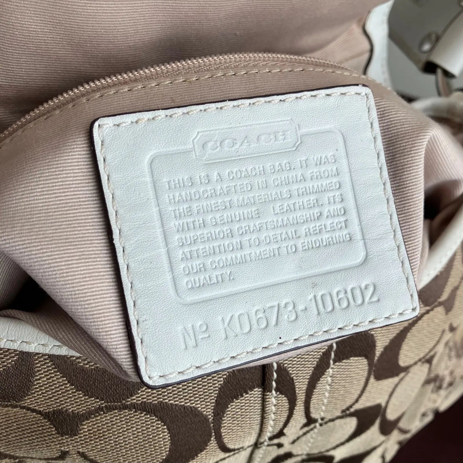 Vintage Coach y2k Signature Small Flap Soho Shoulder Bag White 