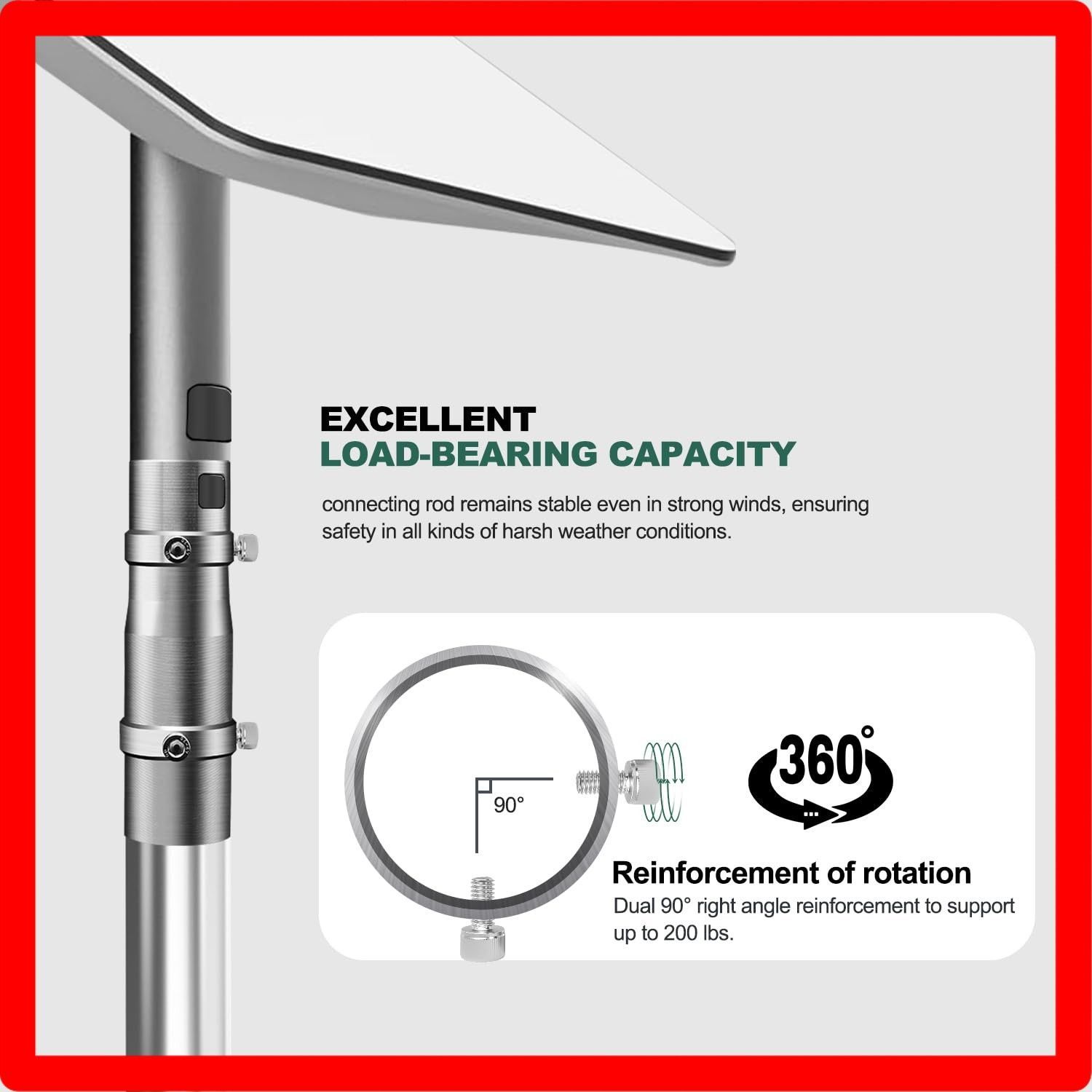 Starlinkパイプアダプター Starlink第2世代ディッシュ用に設計されています 1 45インチから1インチ以内のパイプ直径 Starlink接続 TVマスト サテライトマストが取り付けられています Starlinkマウント シルバー