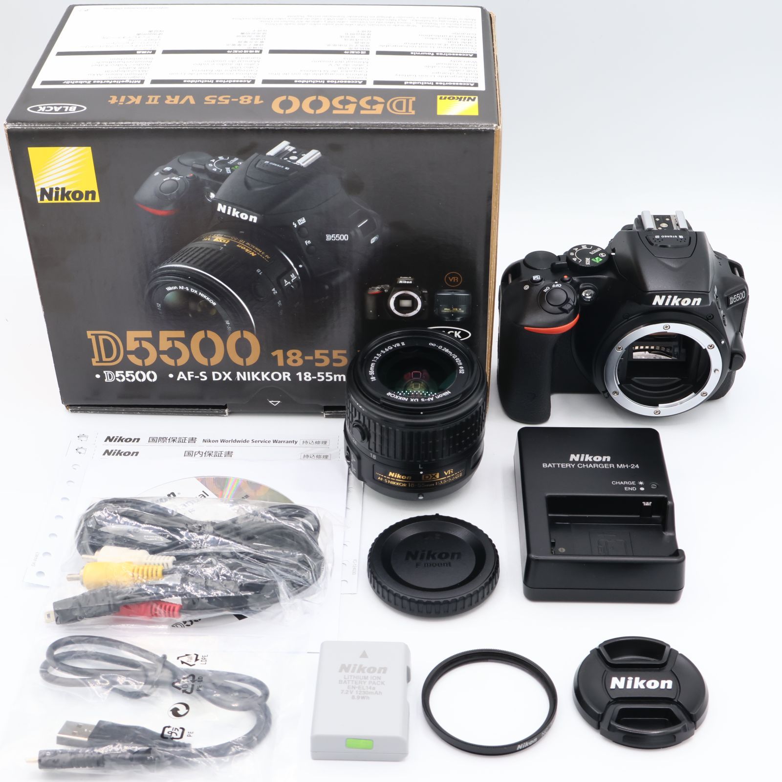 シャッター回数：2507回】Nikon ニコン D5500 18-55 VRII レンズキット