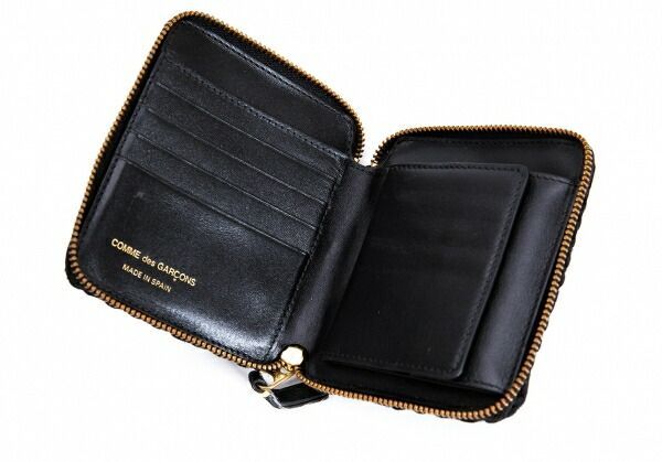 コムデギャルソンCOMME des GARCONS ファットトータス二つ折り財布 黒