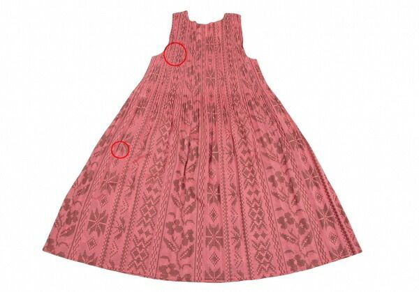 プリーツプリーズPLEATS PLEASE 総柄プリントノースリーブワンピース