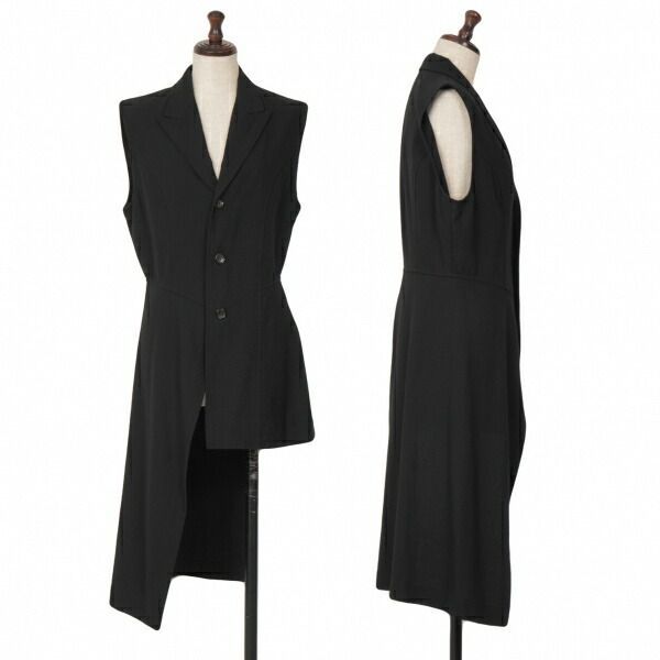 トリココムデギャルソン　ダブルブレストジャケット　アシンメトリー　変形　プリーツ トリココムデギャルソンtricot COMME des GARCONS ウールギャバ