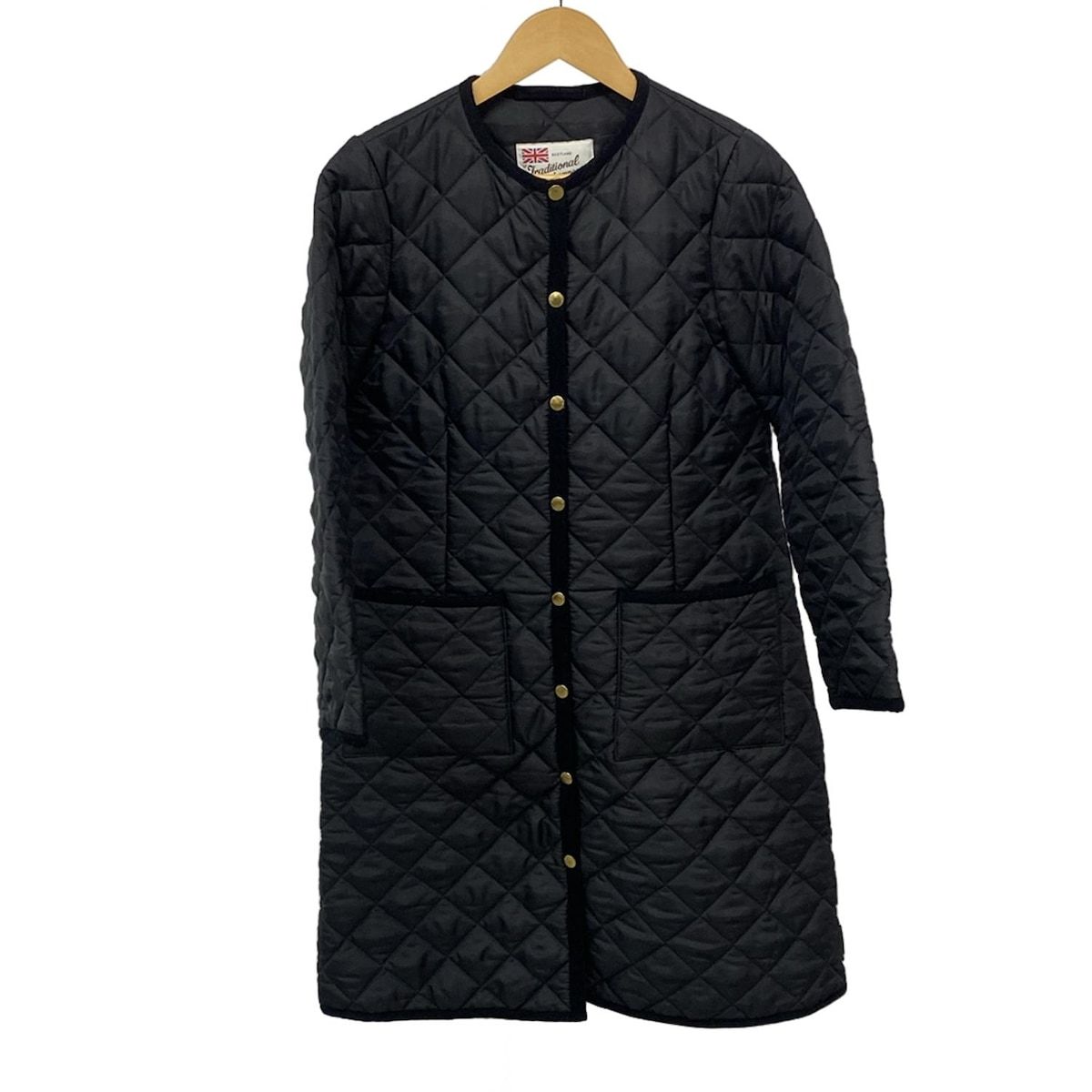 トラディショナルウェザーウェア ブルゾン サイズ34 M レディース 黒 ロング丈