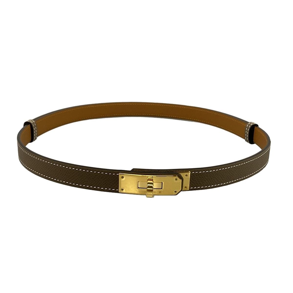 HERMES(エルメス) ベルト ケリー エトゥープ ゴールド金具 - メルカリ