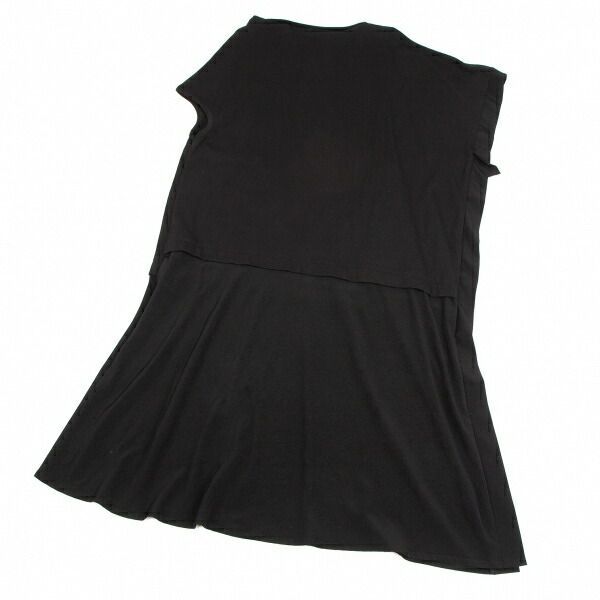 ワイズY's 異素材切替アシンメトリーワンピース 黒2 - メルカリ