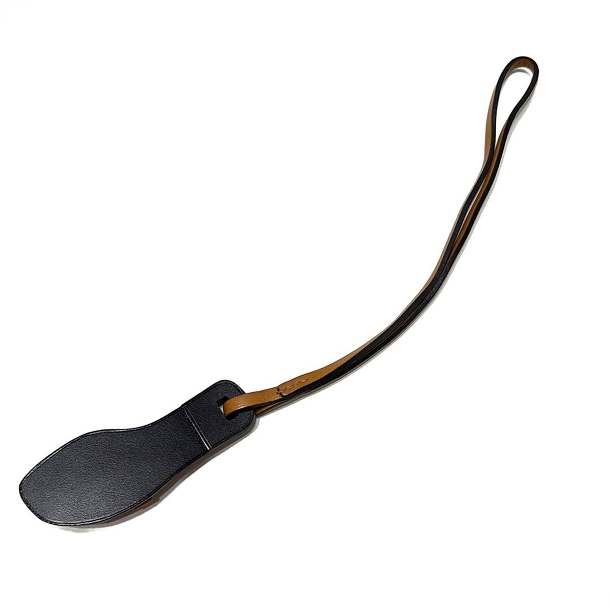 HERMES エルメス キーホルダー チャーム オラン ナノ ダークブラウン ブラウン レザー