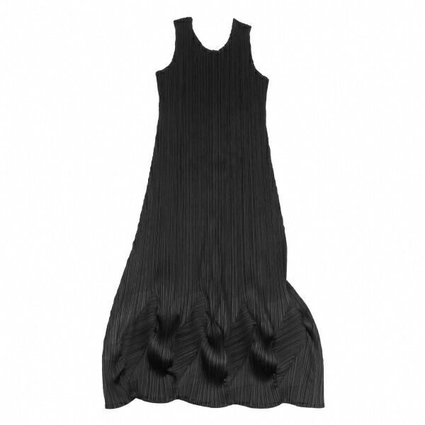 プリーツプリーズPLEATS PLEASE 裾ダイヤ切替プリーツノースリーブ