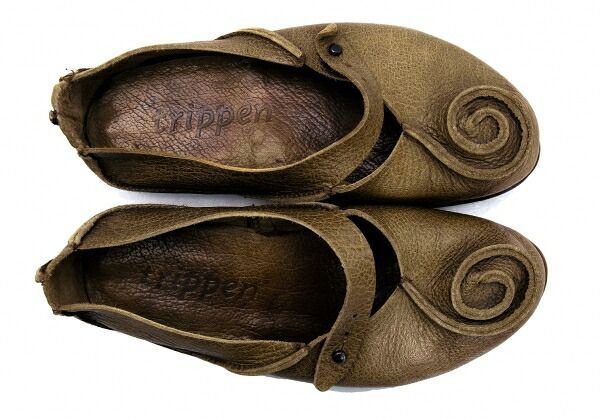 トリッペンtrippen レザーうずまき切替デザインシューズ ブラウン23位