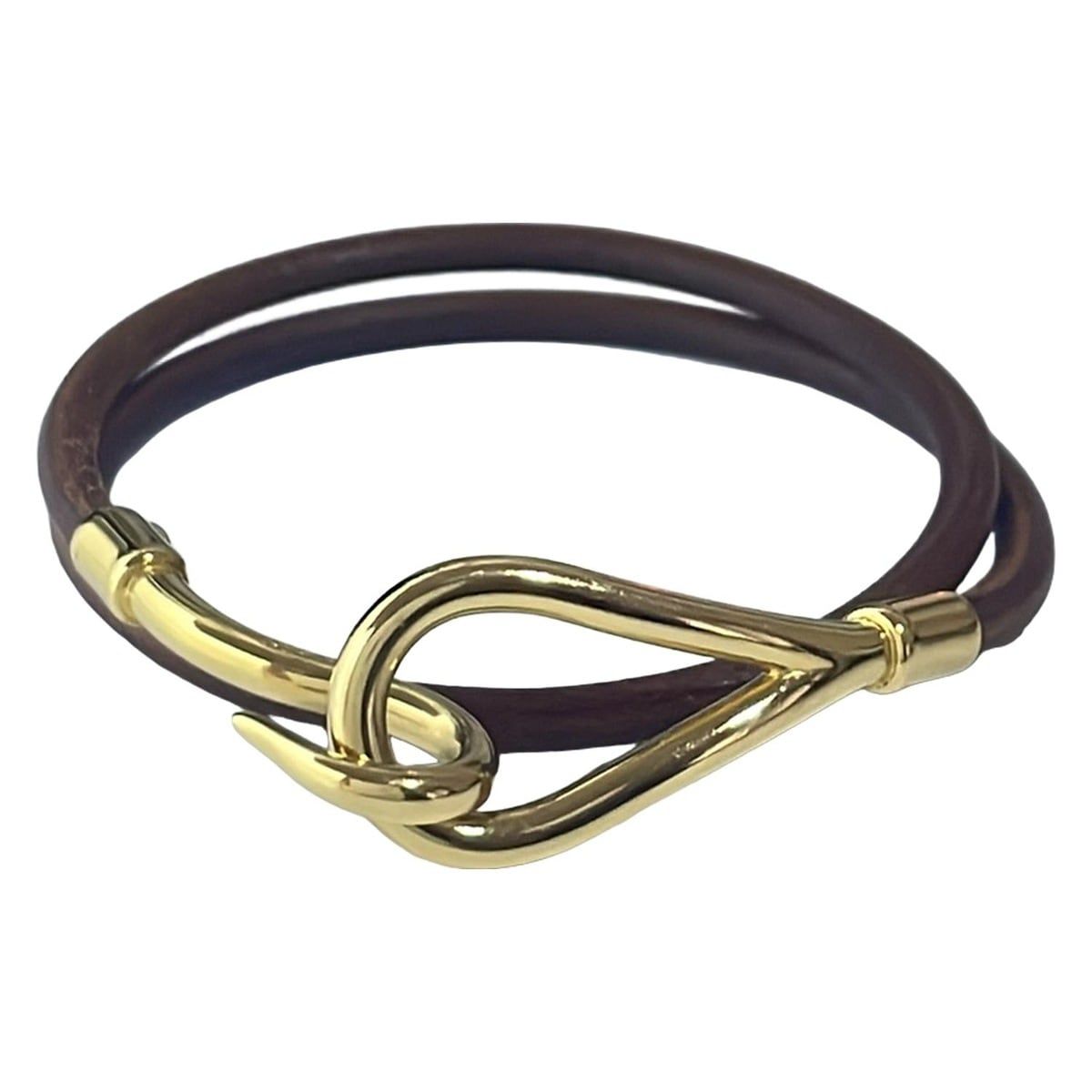 エルメス　ジャンボジェット　ブレスレット　ブラックレザー×ゴールド金具 中古・古着通販】HERMES (エルメス) ジャンボジェット ブラック JUNBO