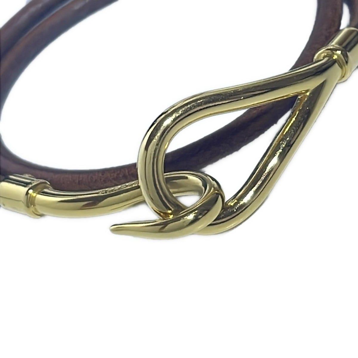 HERMES(エルメス) ブレスレット ジャンボ レザー ダークブラウン 2連 HERMES(エルメス) ブレスレット ジャンボ レザー ダークブラウン 2連