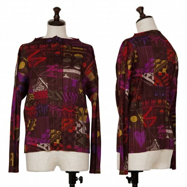 プリーツプリーズPLEATS PLEASE マルチパターンプリントプリーツ