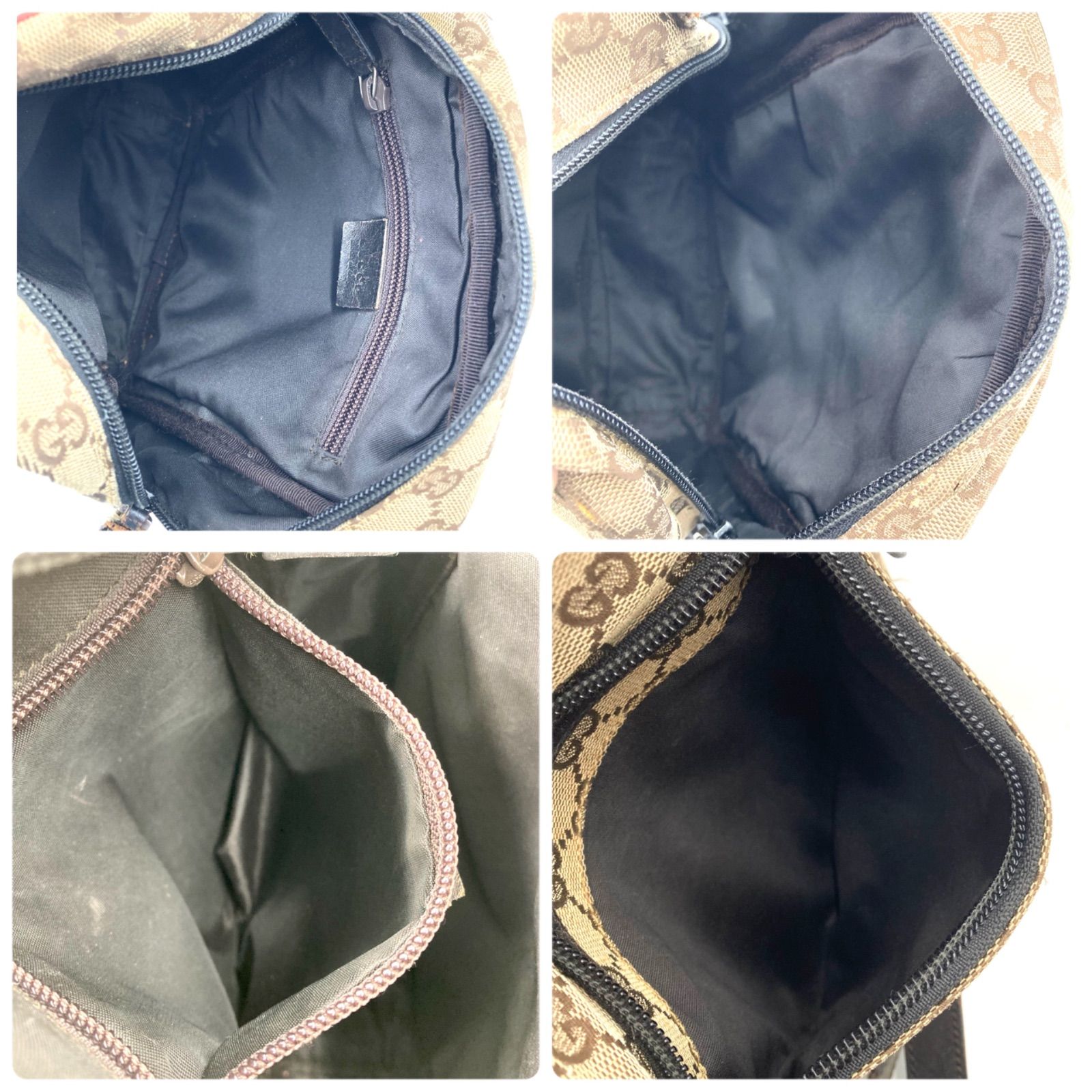 GUCCI グッチ GGキャンバス 縦型ショルダーバッグ ポシェット クロス 