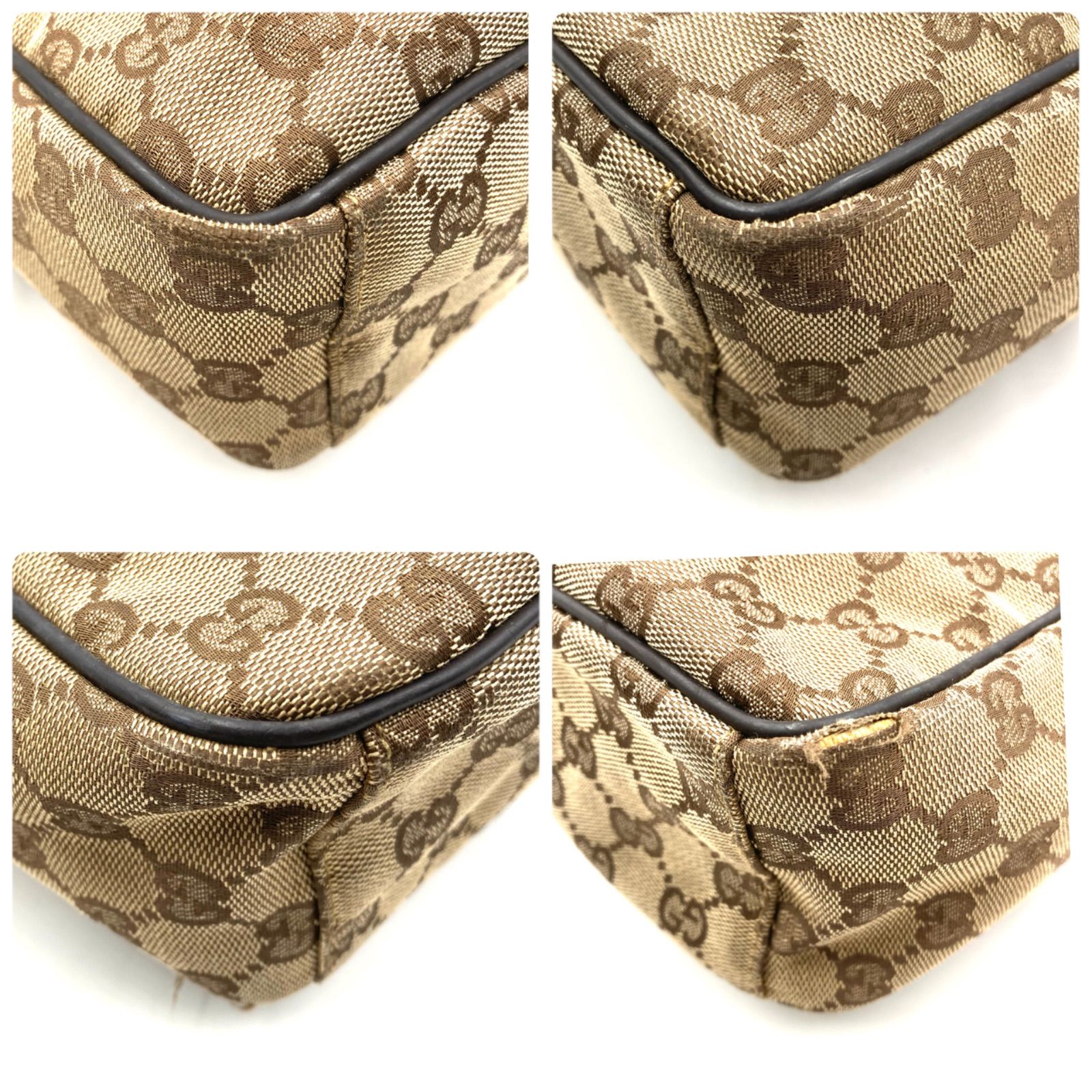 GUCCI グッチ GGキャンバス 縦型ショルダーバッグ ポシェット クロス 