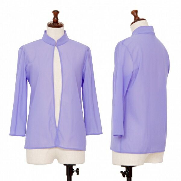 ヴィヴィアンタムVIVIENNE TAM スタンドカラーパワーネットボタンレス