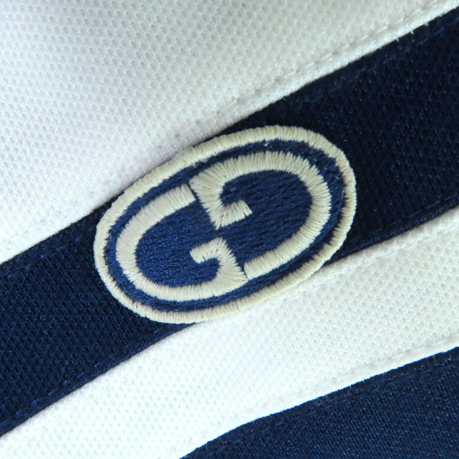 極美品◇GUCCI グッチ 634822 GGロゴワッペン付き ZIP UP コットン トラックジャケット ブルー ホワイト S イタリア製 正規品 レディース 極美品◇GUCCI グッチ 634822 GGロゴワッペン付き ZIP UP コットン