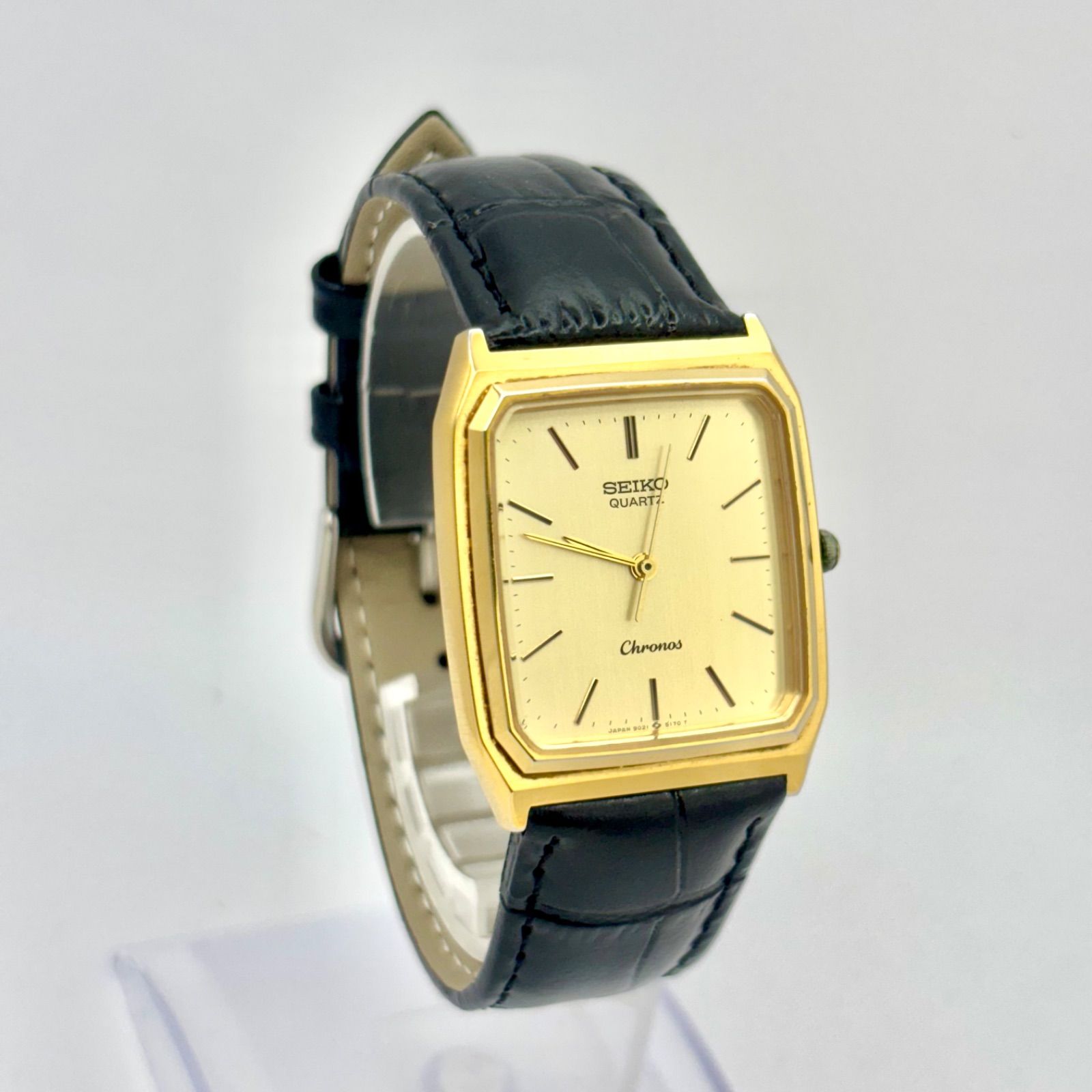 新品電池】SEIKO セイコー Chronos クロノス メンズ 腕時計 ゴールド