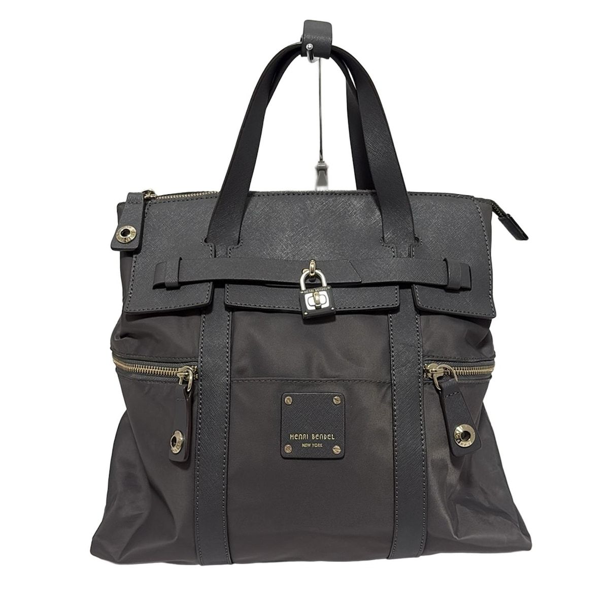 HENRI BENDEL(ヘンリベンデル) リュックサック美品 - ダークグレー 2way/ストラップ着脱可 レザー