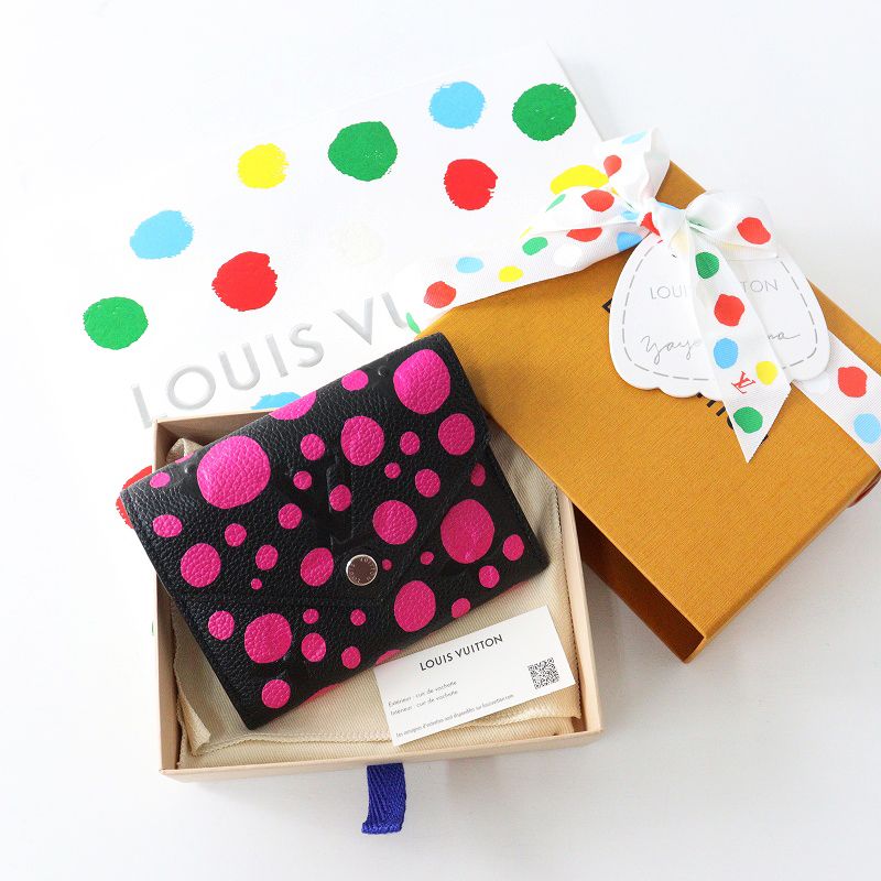 極美品 2023年 ルイヴィトン 草間彌生 M81956 LV×YK ポルトフォイユ