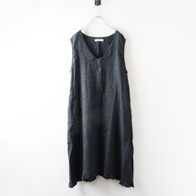 nest robe×fog linen work | コサージュ付サロペット nest robe×fog