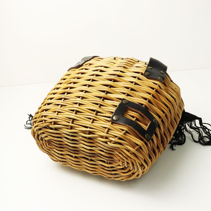 定番 人気 エバゴス ebagos 2本編みバッグ ブライドルレザー×紅籐