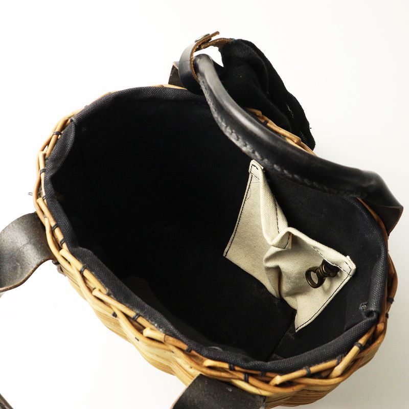 定番 人気 エバゴス ebagos 2本編みバッグ ブライドルレザー×紅籐