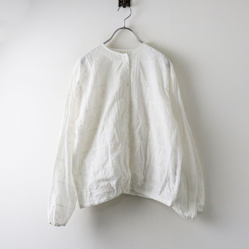 かぐれ kagure アーバンリサーチ URBAN クロスステッチドロストブラウス F ホワイト シャツ ノー