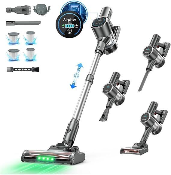 掃除機 コードレス 【吸引！75kPa・自立式】Airpher 60分連働 着脱式