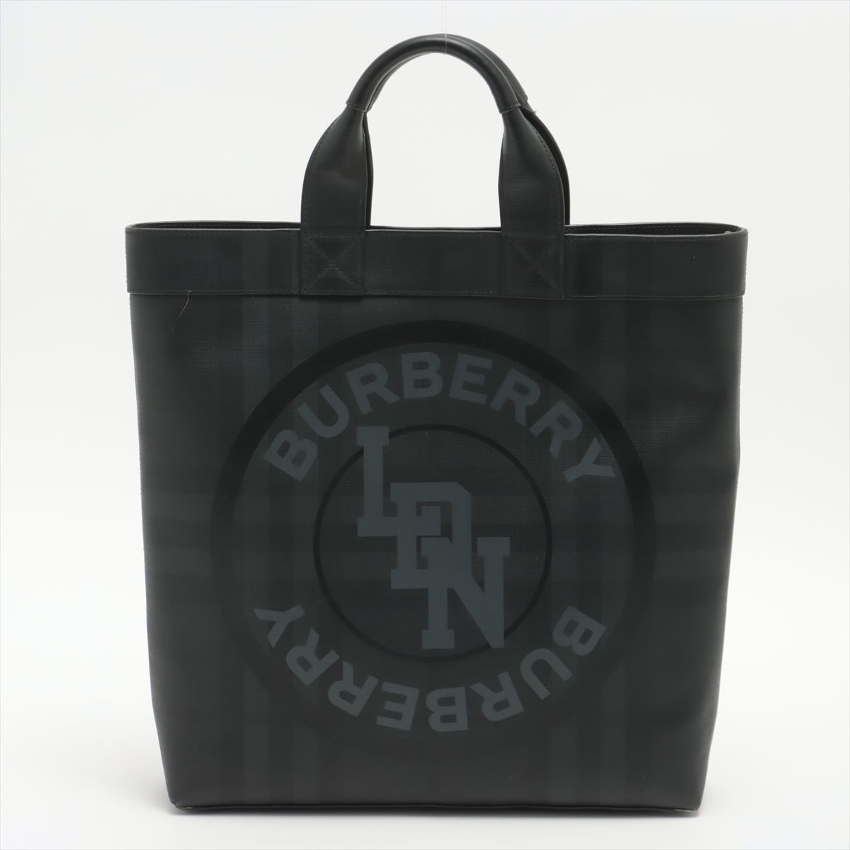 バーバリー チェック トート バッグ ショルダー ビジネス 通勤 書類鞄 かっこいい レザー A 4 メンズ MMT 2お14-9