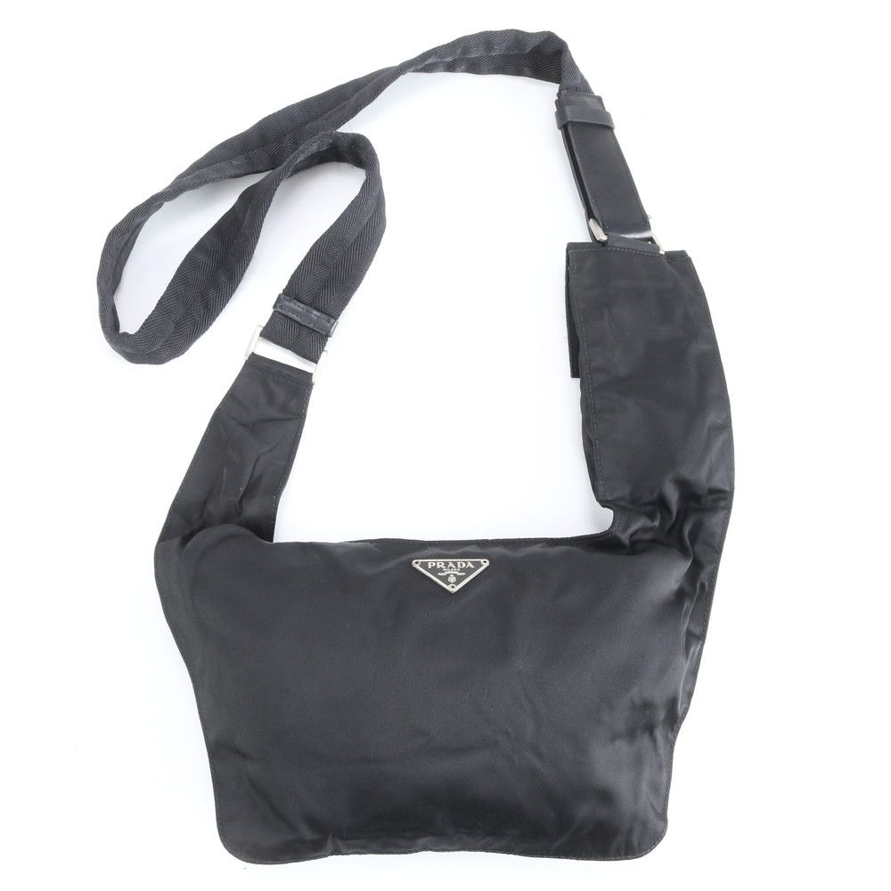 美品 プラダ テスート ナイロン 三角ロゴ レザー ショルダーバッグ