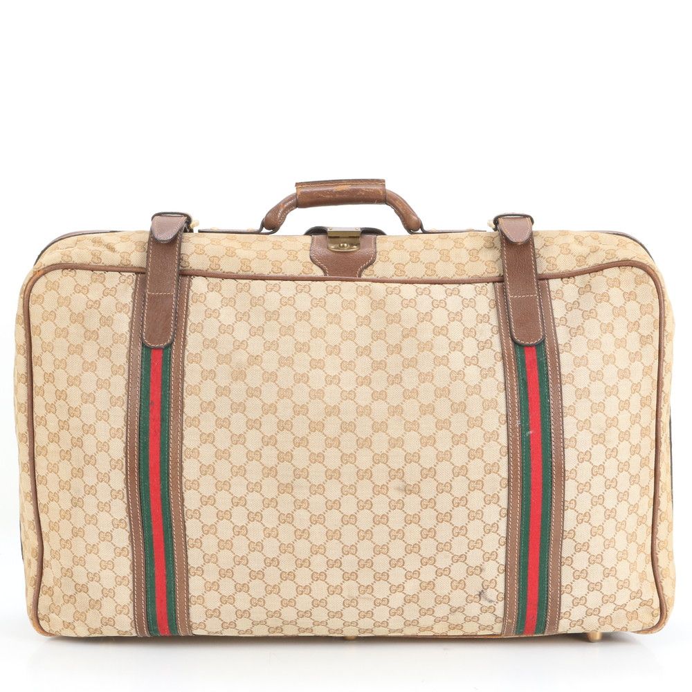 Gucci GGキャンバス ボストンバッグ中古品　保証書なし 美品 グッチ GG キャンバス シェリー ライン レザー ボストン バッグ
