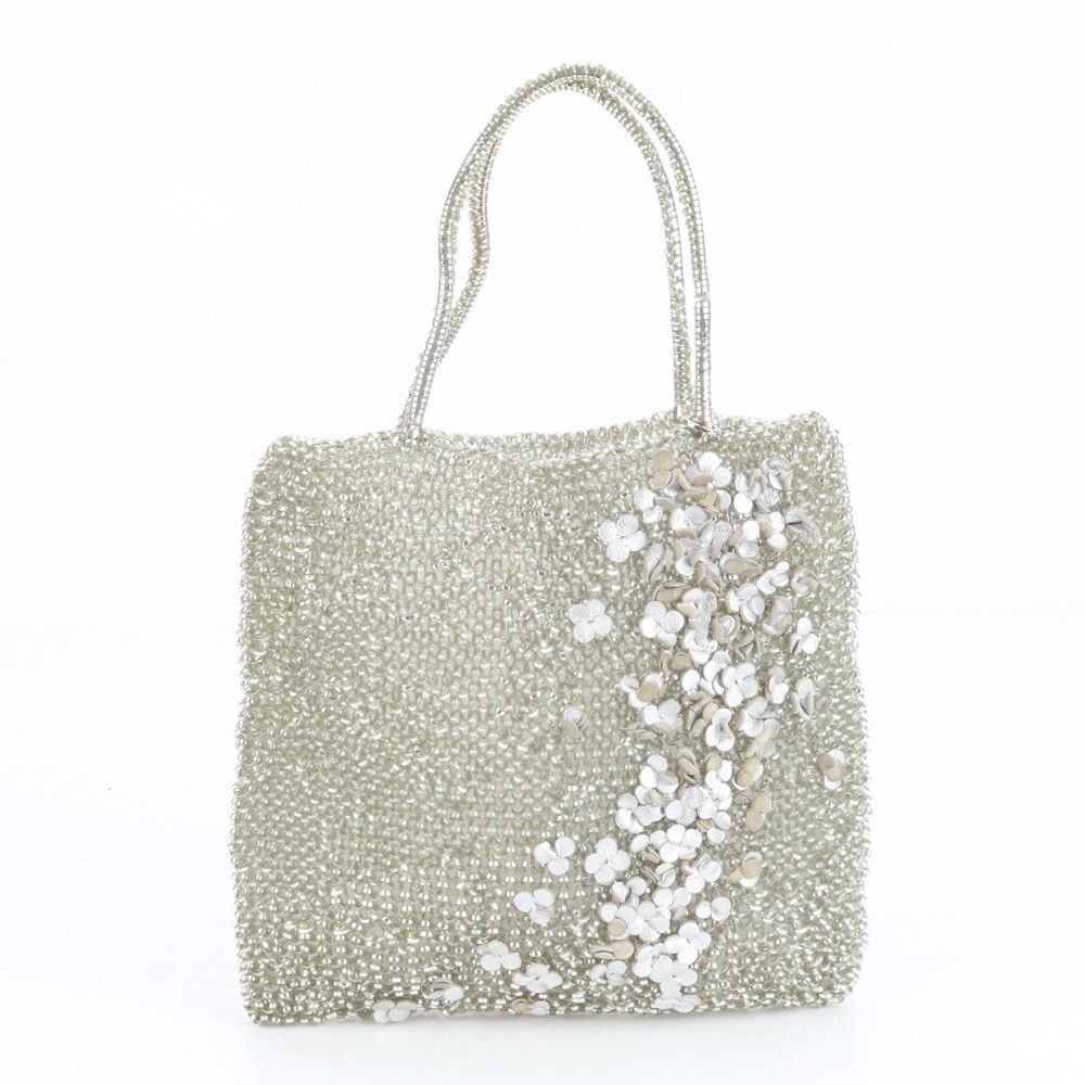 美品 アンテプリマ フラワー ビジュー ワイヤーバッグ トート 肩掛け