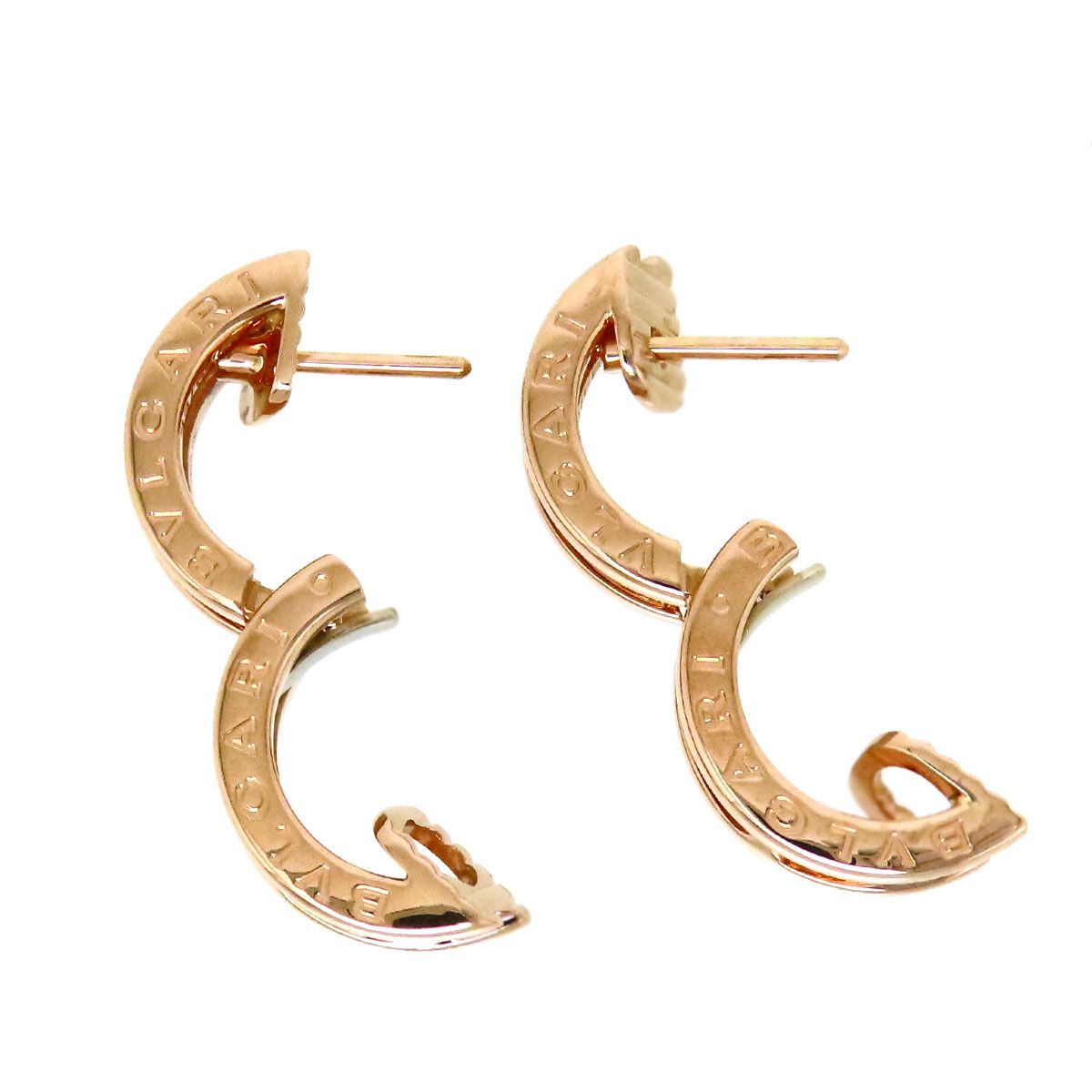 ブルガリ ビーゼロワン スモール フープ ピアス 348036 Au750 (K18PG