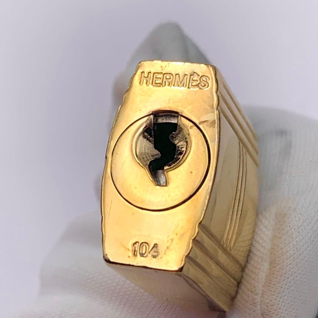 エルメス カデナ 24Kメッキ No.104 104番 鍵付き カデナキー